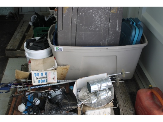 Dart Board, Gas Can, Totes, Sports Gear, Etc.