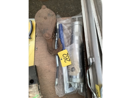 New Grease Gun Plus Pulley & Saw