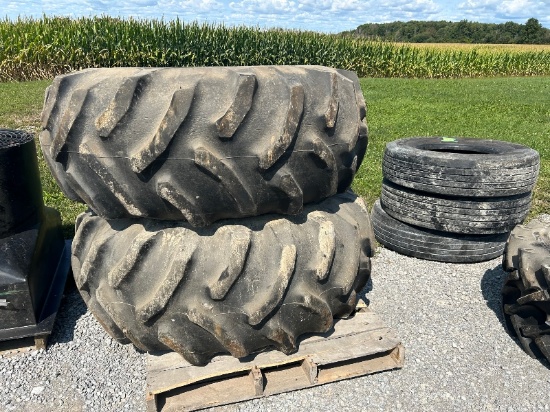 2 - Goodyear 23.1-26 Tires with 8 Bolt Rims