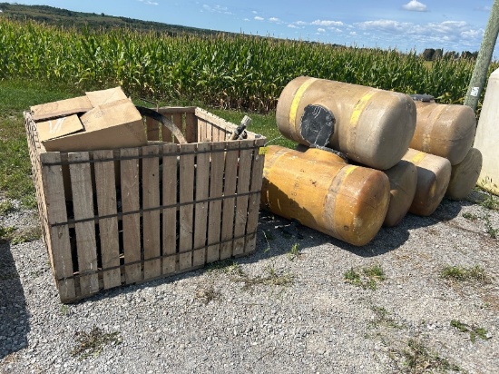 Box Skid Lot of Liquid Fertilizer Parts