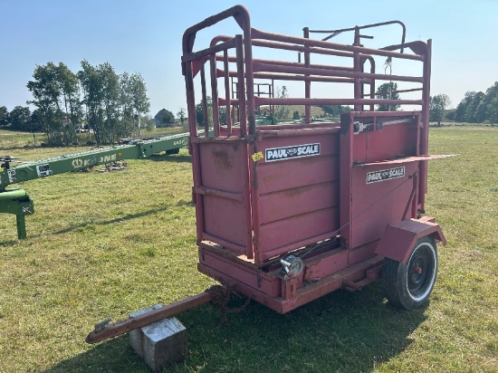 Cattle/Livestock Portable Squeeze and Weight Scale with Weights