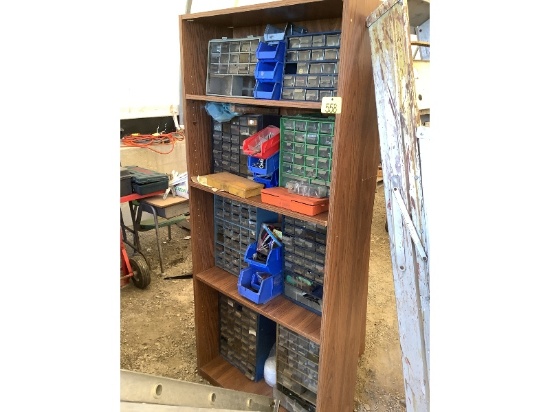 4 Tier Shelf & 8 Catchalls & Contents