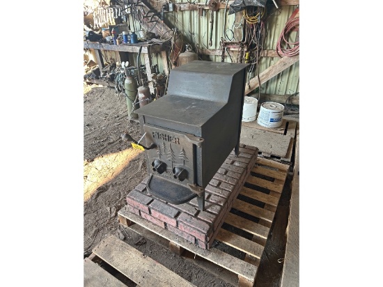 Fisher Woodstove, Brick Stand & Iron Accessories