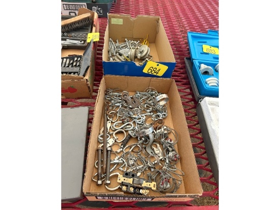 2 Trays of Pulleys & Clamps
