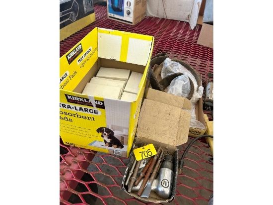 Air Chisel, Strap & Box of Files