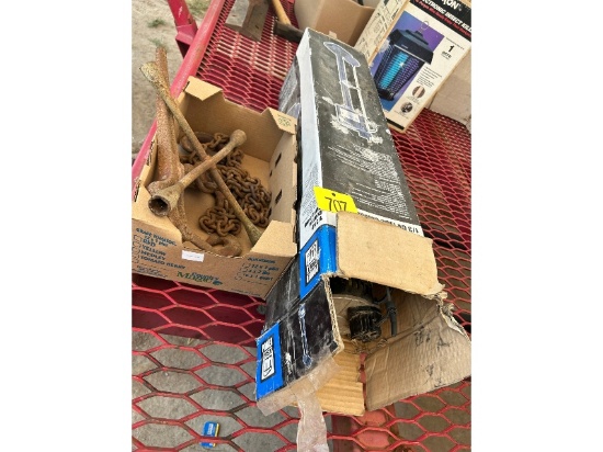 Sump Pump box with Wheel Wrench, Chain & Binder