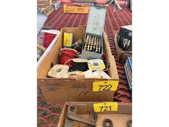 Box of Electrical Wire & Drill Set