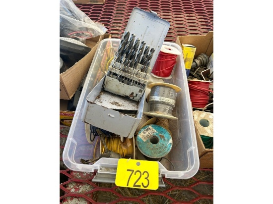 Box of Electrical Wire & Drill Set