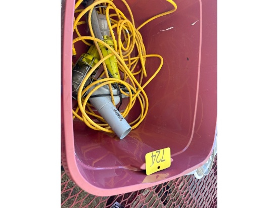Tote with 2 Trouble Lights & Dryer