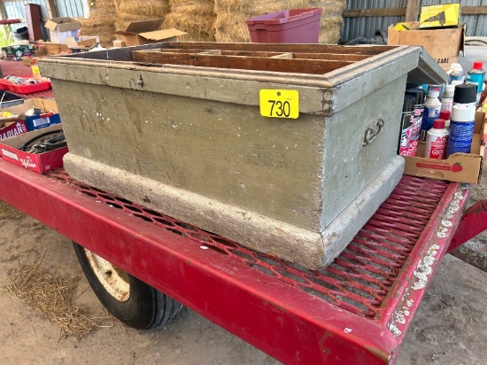 Old Pine Carpenter's Box with Key Lock