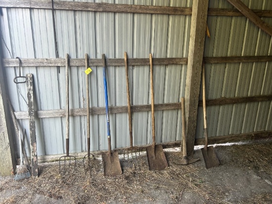 7 Pcs Including 3 Forks, Shovels & Pick