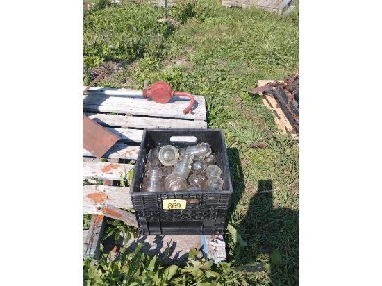 Crate of Glass Insulators