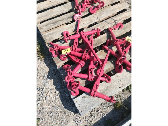 5 New 5/16"-3/8" Ratcheting Load Binders