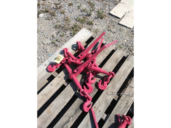4 New 3/8"-1/2" Ratcheting Load Binders