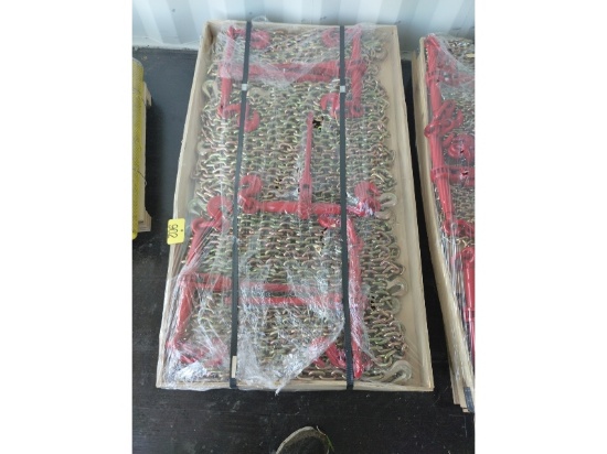 New 20' G80 3/8" Chains & 5 Ratcheting Load Binders