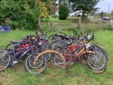 Large Assortment of Bicycles