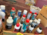 Box of Automotive Supplies - Cleaner & Lubricants