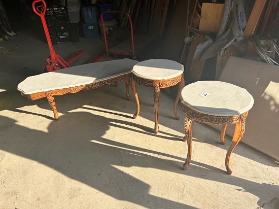 Carved Marble Top Tables