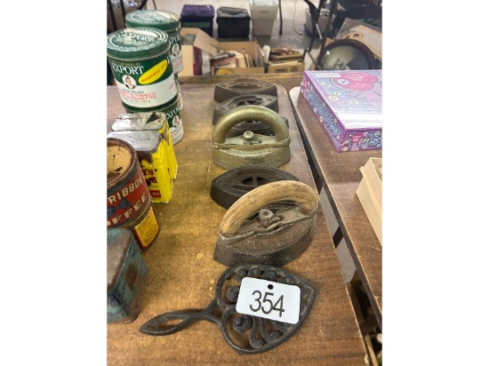 6 Antique Irons