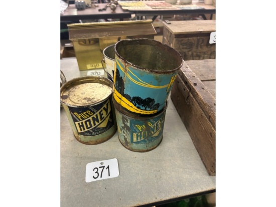 Old Honey Tins