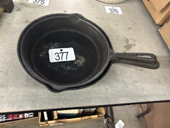 2 Cast Iron Frying Pans