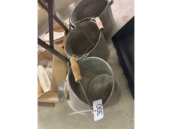 3 Pails Including Strainer Pail