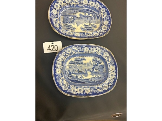 Wild Rose Blue Dishes