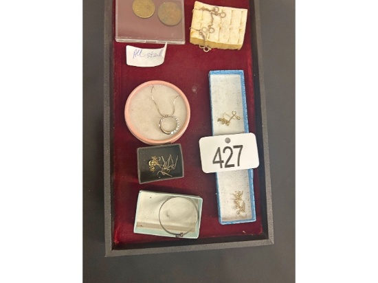 Tray of Sterling & Coins