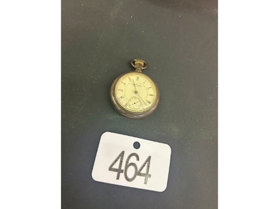 Waltham Coin Silver Pocket Watch