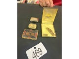 Knife, Needle Tin, Lighter & Compact