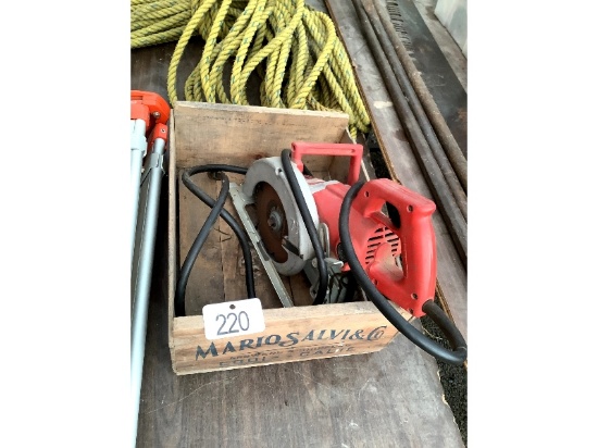 Circular Saw & Wooden Box