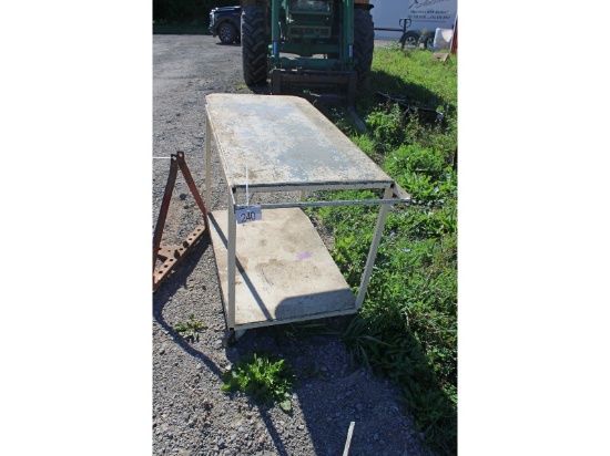2 Tier Steel Shelf on Wheels