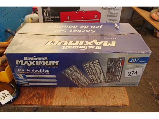 New Mastercraft 207pc Socket Set
