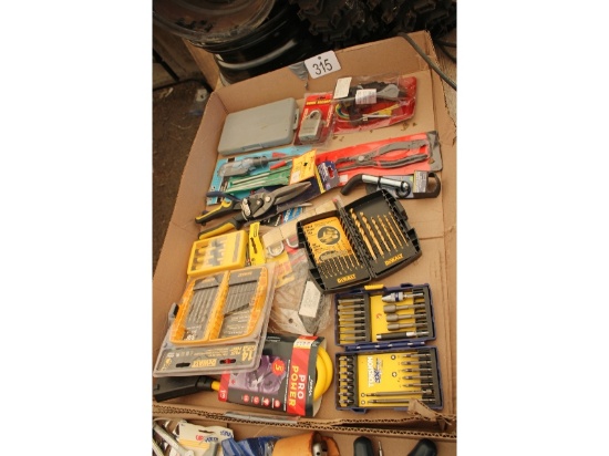New Drill Bit Sets, Tin Snips, Padlocks, Etc.