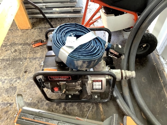 Red Lion Water Pump - Works, With Suction & Discharge Hoses