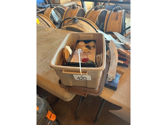 Handsaws & Container of Household Items