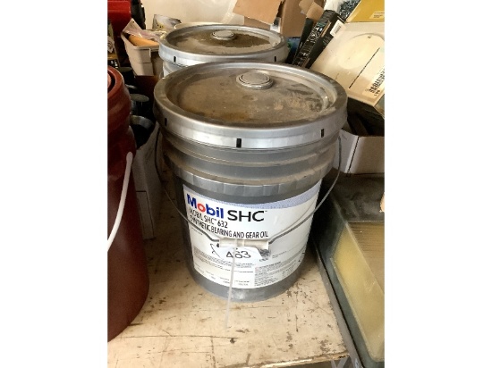 2 Pails of Mobil SHC 632 Synthetic Bearing & Gear Oil