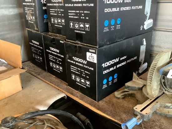 3 New 1000W 240V Double Ended Fixture