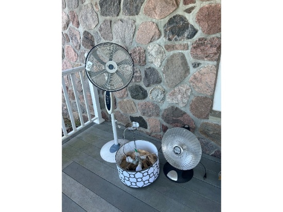 Telescopic Floor Fan, Presto Heater, Ceiling Light - Working