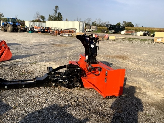 Kubota L4479 Front Mount Snowblower & L4556 Sweeper With Belly Mount For Compact Kubota Tractor