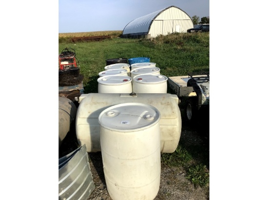 9 Poly Barrels & Tank