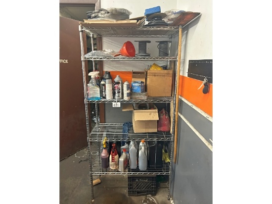 5 Tier Shelf Racking & Contents