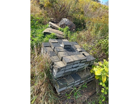 160 Interlocking Bricks 6" x 6" x 3" Plus Landscape Stones If Desired