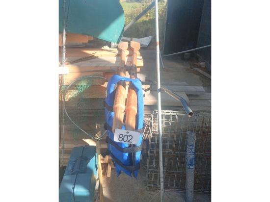 Feather Brand Oars & Life Jacket