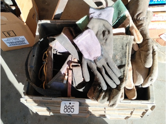 Box of Gloves & Tool Belts