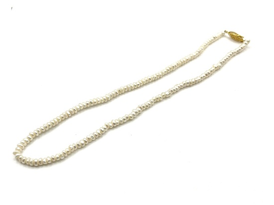 Single Strand 17" Pearl Necklace