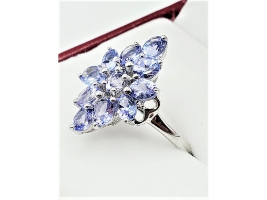 Sterling Silver Natural Tanzanite Ring