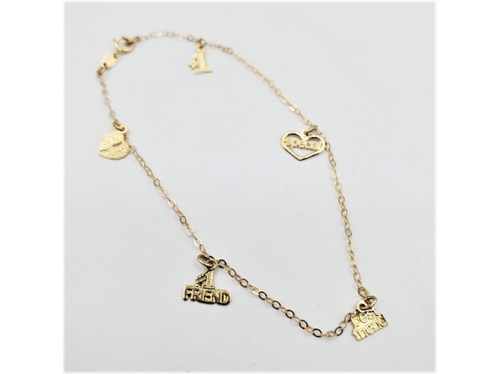 10KT Yellow Gold Charm Bracelet