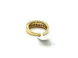 Gold Plated Sterling Silver Natural Amethysts Ring