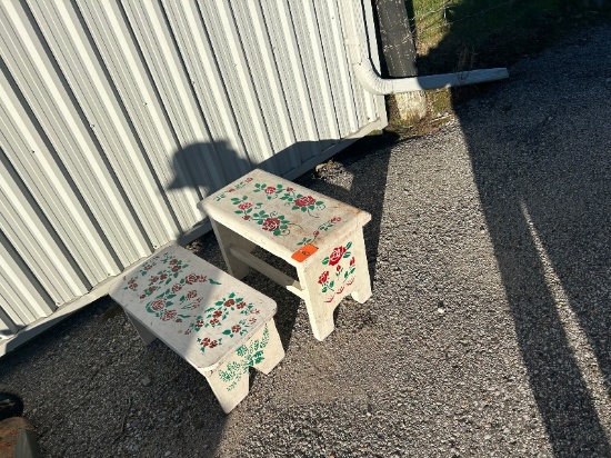 2 Painted Benches